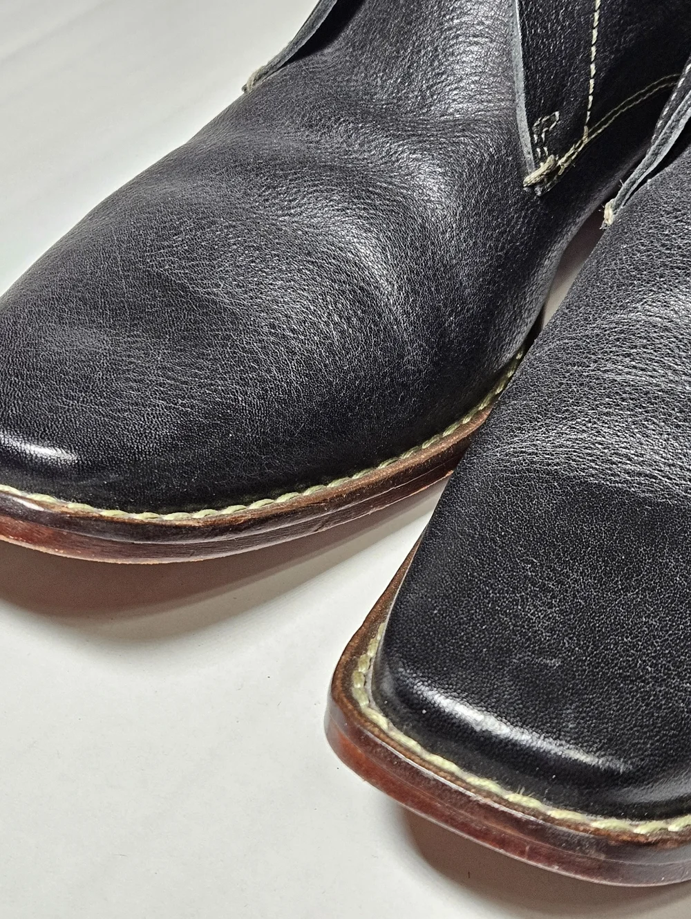 Ted Baker Ashcroft Chukka Boots Sz US 8 EU 40 Black Leather Square Toe Ankle